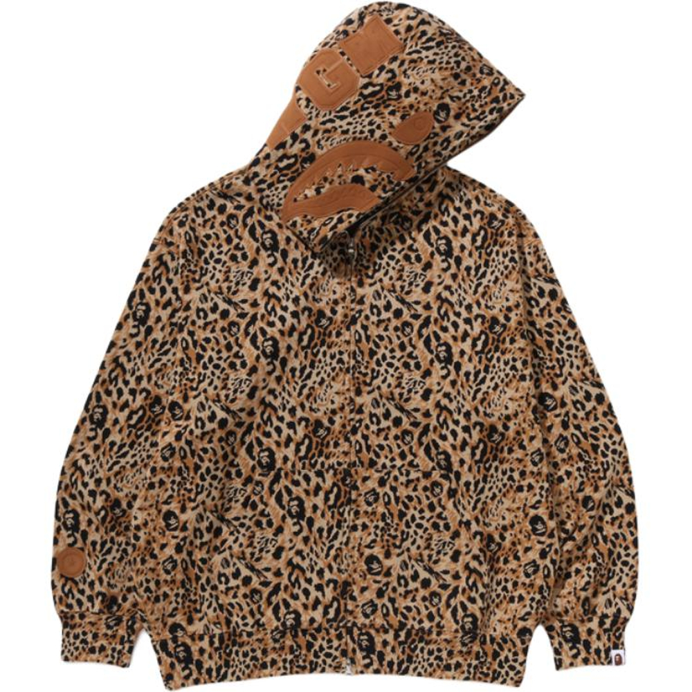 A Bathing Ape Bathing Ape Leopard Pattern Худи коричневый