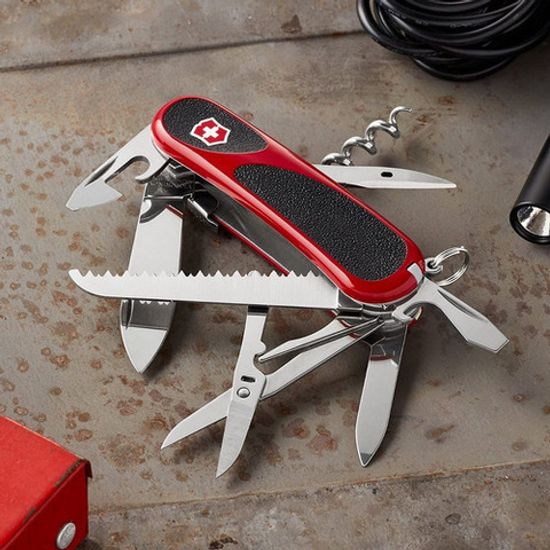 Нож Victorinox Мод. EvoGrip S17 Красно-черно (85 мм) - 15 функций