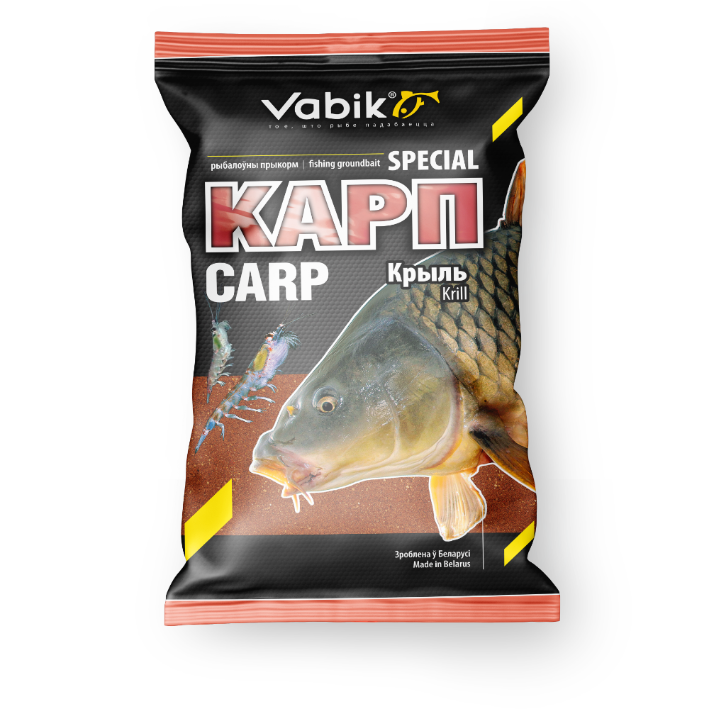 Прикормка Vabik Special Carp Krill "Карп Криль" (темно-красная), 1кг