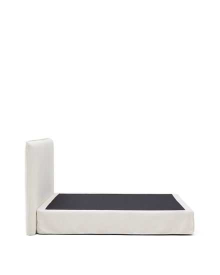 Кровать Jaira La Forma из белого шенилла со съемным чехлом для матраса 180x200 см