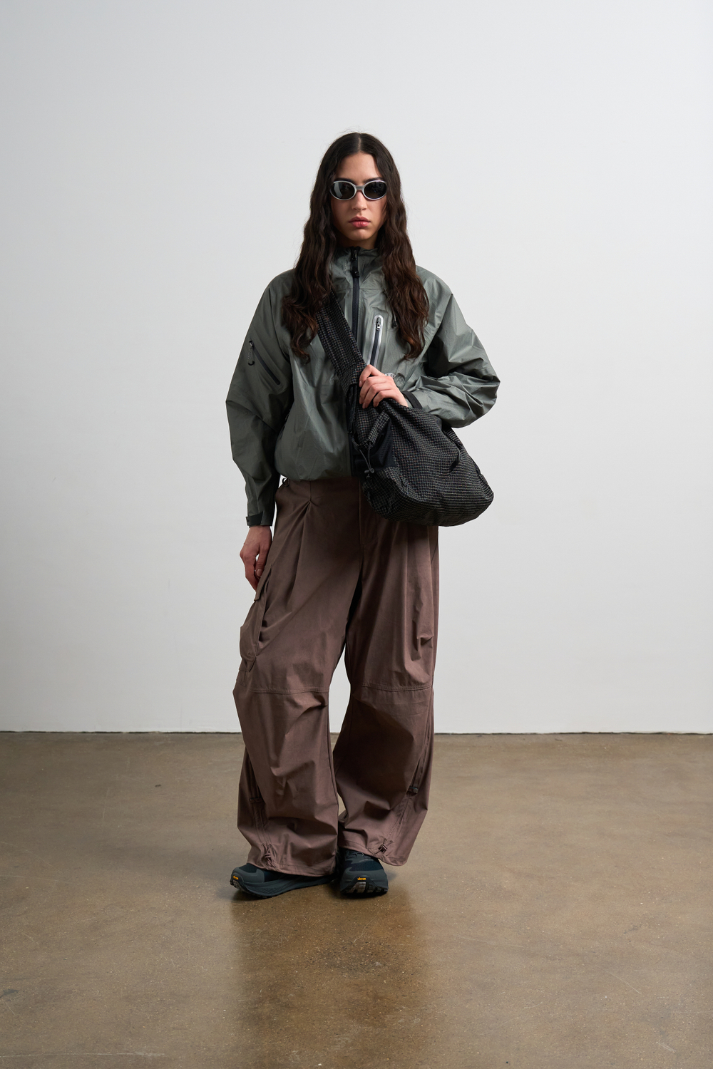Брюки Nothomme Monterest Distressed Workwear Parachute Pants "Crow's Cub Purple"