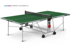 Стол теннисный Compact-2 LX Всепогодный Зеленый (6мм)