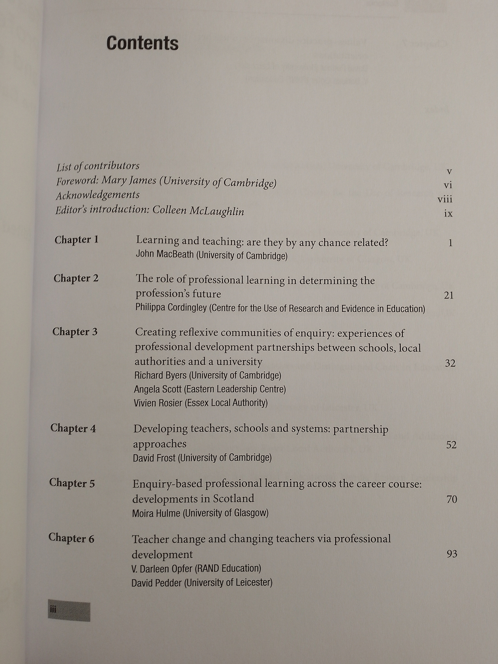 Teachers Learning: Professional Development and Education (Cambridge Education Research)