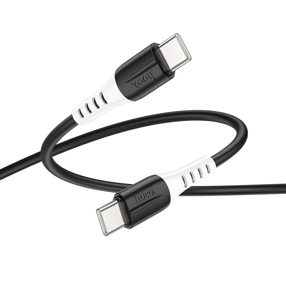 Кабель X82 Type-C на Type-C 1m 3A 60W HOCO черный