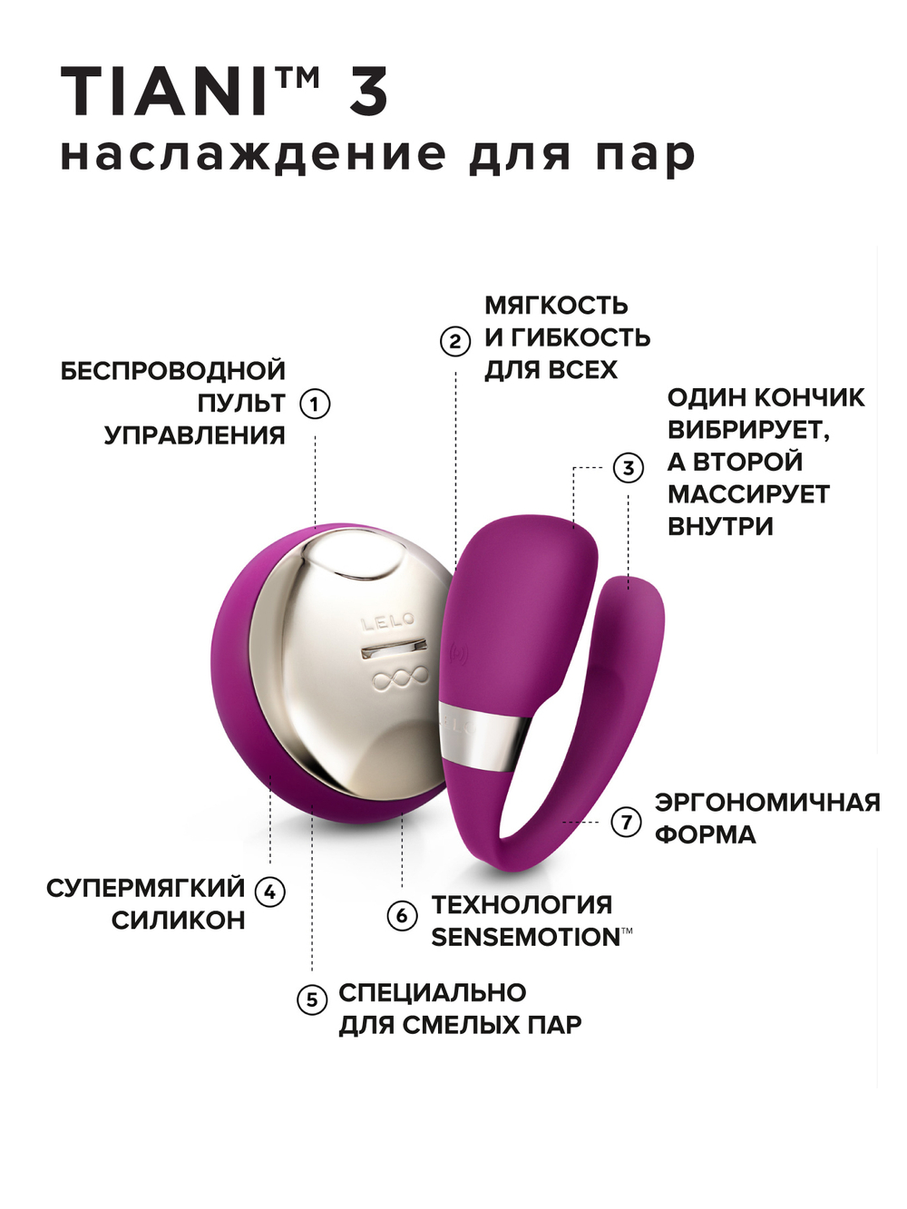 Lelo Tiani 3 - Вибратор для пар с ДУ