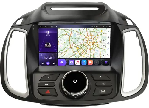 Магнитола для Ford Kuga 2 2012-2019 (без SYNC 3) - Kuberg SF-9203-1 (рамка 9") QLed+2K, Android 12, Быстрая, CarPlay, 4G SIM-слот