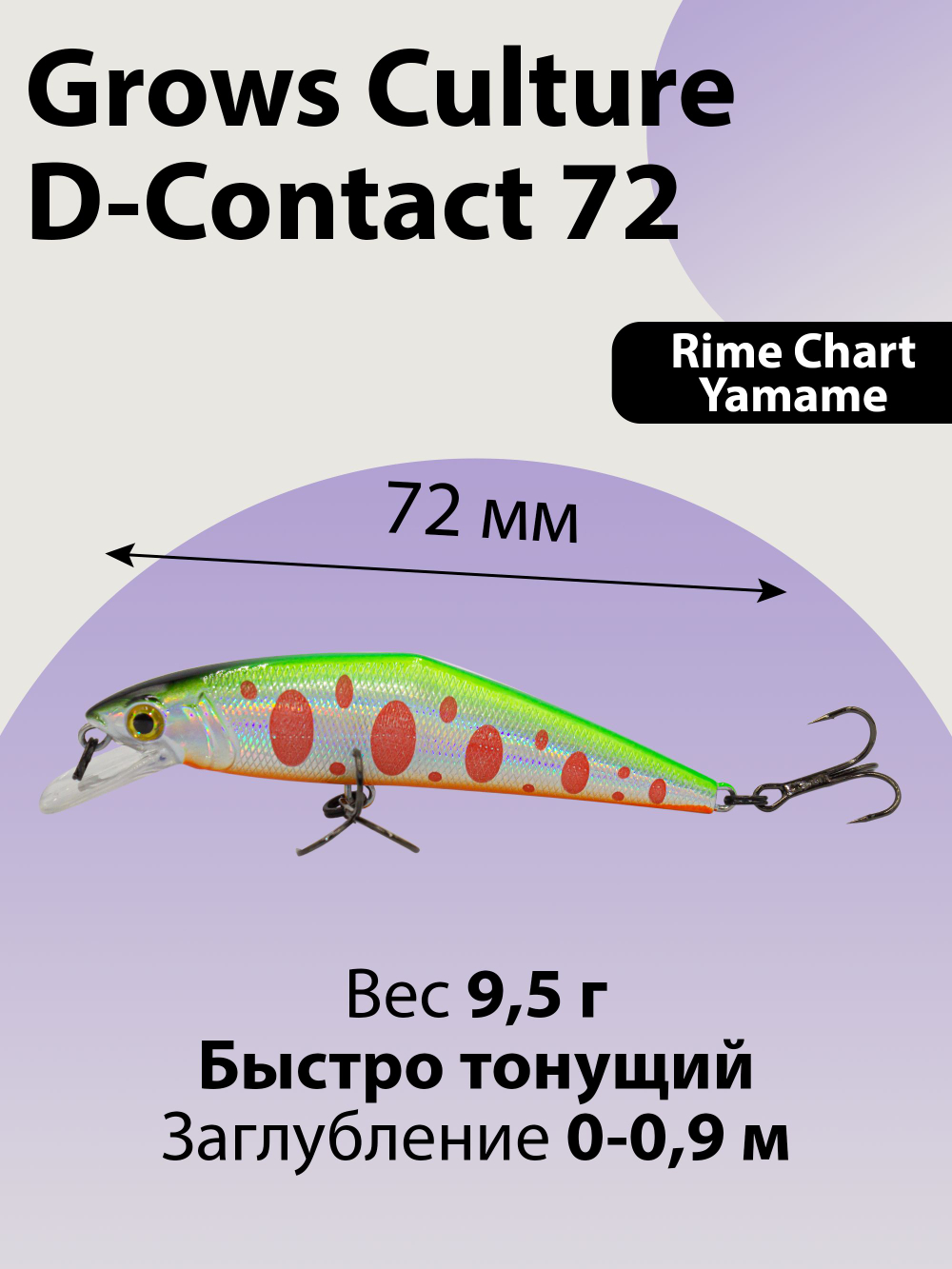 Воблер минноу D Contact 72 9.5 г цвет #17