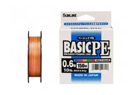 Шнур Sunline BASIC PE HG 150m(Multicolor 5C) #0.6/10LB