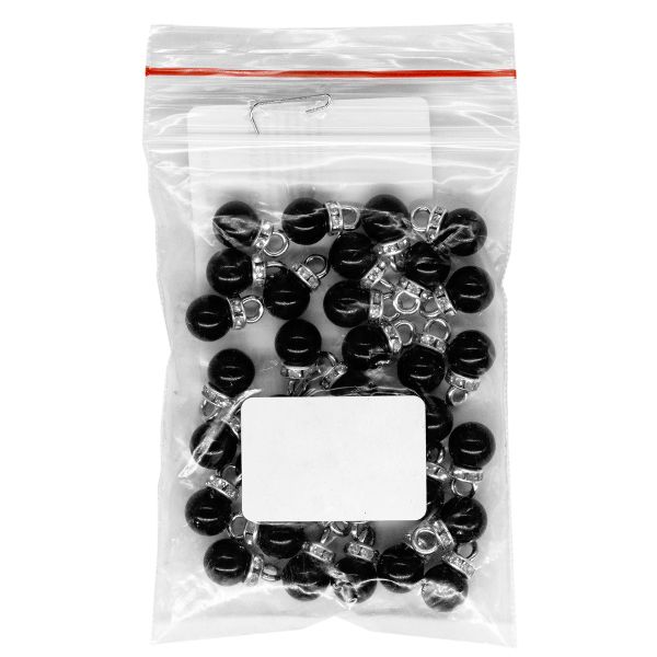 Пуговицы на ножке 12L=8 мм, (black (черный)), GE18, 36 шт