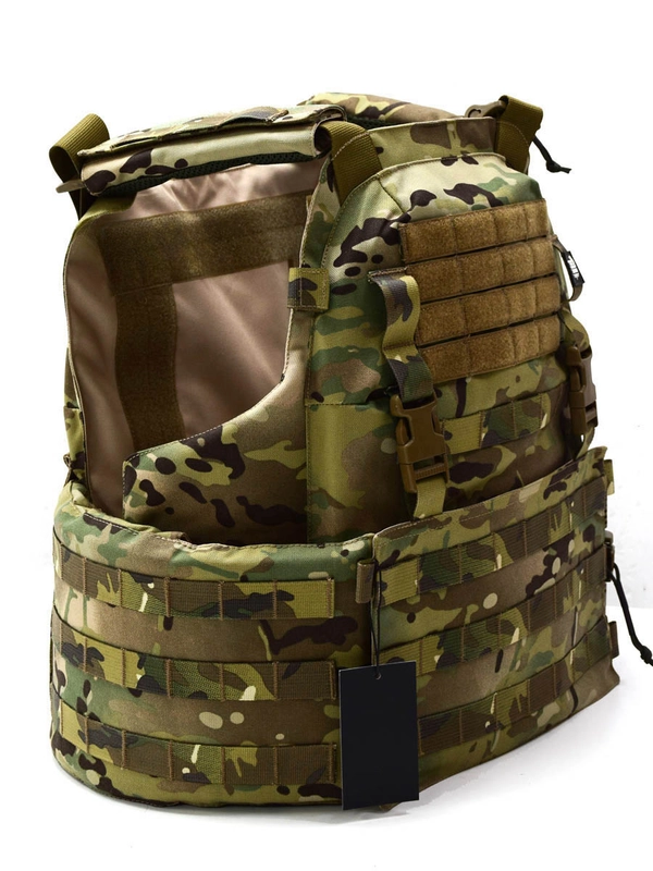 Чехол для бронежилета плитника КРЕПОСТЬ быстросброс слева, MIMICRYA, Cordura 1000D, MULTICAM, S-M
