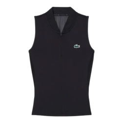 Женское теннисное поло Lacoste Sleeveless Stretch Dual Fabric Tennis - black