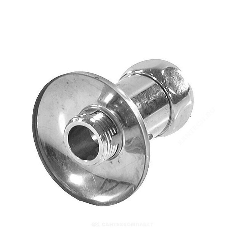 Соединитель для полотенцесушителя латунь Ду 20х15 3/4"x1/2" нак/гайка/НР прямой хром 0003-15 RCN