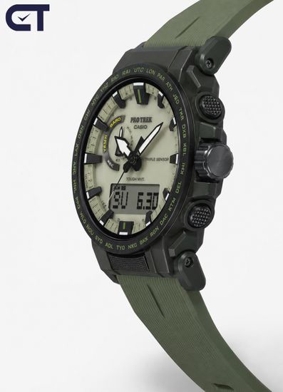CASIO PRW-61LD-3DR PRO TREK мужские наручные часы — аналогово-цифровая PRO TREK с Triple Sensor, Tough Solar и Multi Band 6