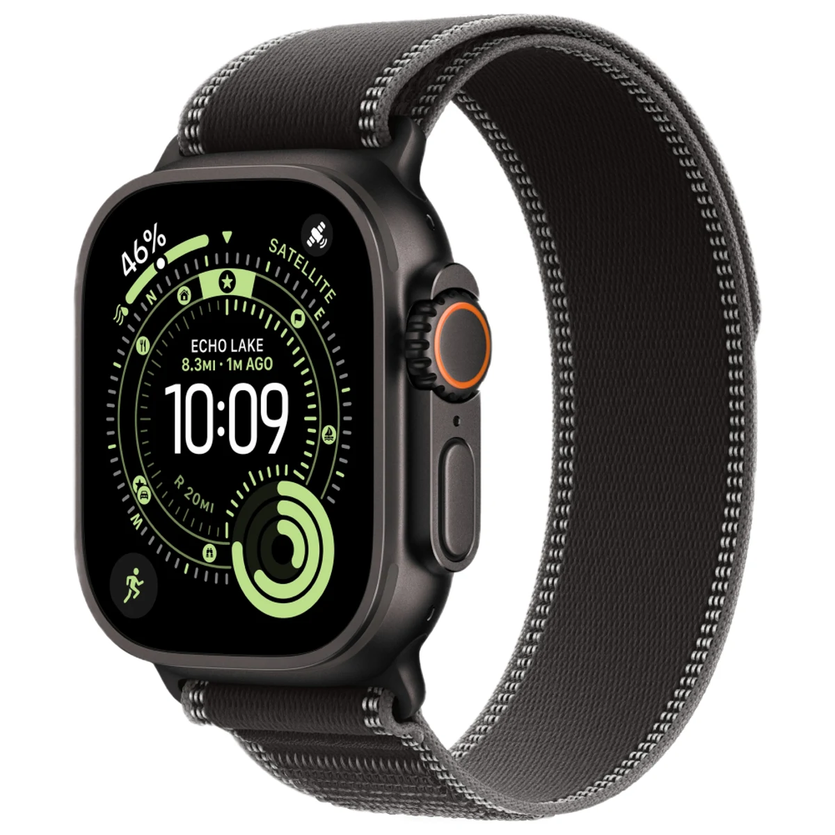 Умные часы Apple Watch Ultra 3, 49 мм, Natural Titanium, ремешок Black Trail Loop M/L — фото 1