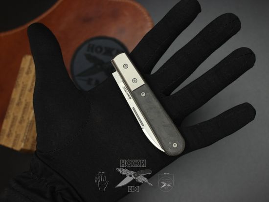 Складной нож Lion Steel "BARLOW Roundhead" L/CK0111 RCF c клинком из стали Böhler M390 Microclean®, рукоять титан / карбон