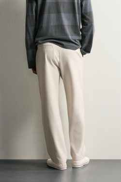 ZARA БРЮКИ COMFORT REGULAR FIT, БЕЖЕВЫЙ