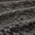 Шерстяная портьерная ткань «Graphite Tweed» — натуральная шерсть с вертикальным меланжевым рисунком для штор от пола до потолка