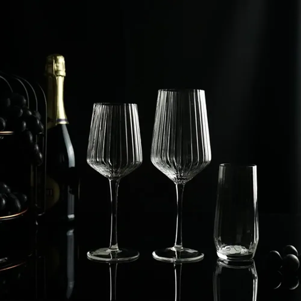 Бокал для вина 355 мл "Streak Optical" d 7,8/6,1 см h22 см P.L. - BarWare [6]