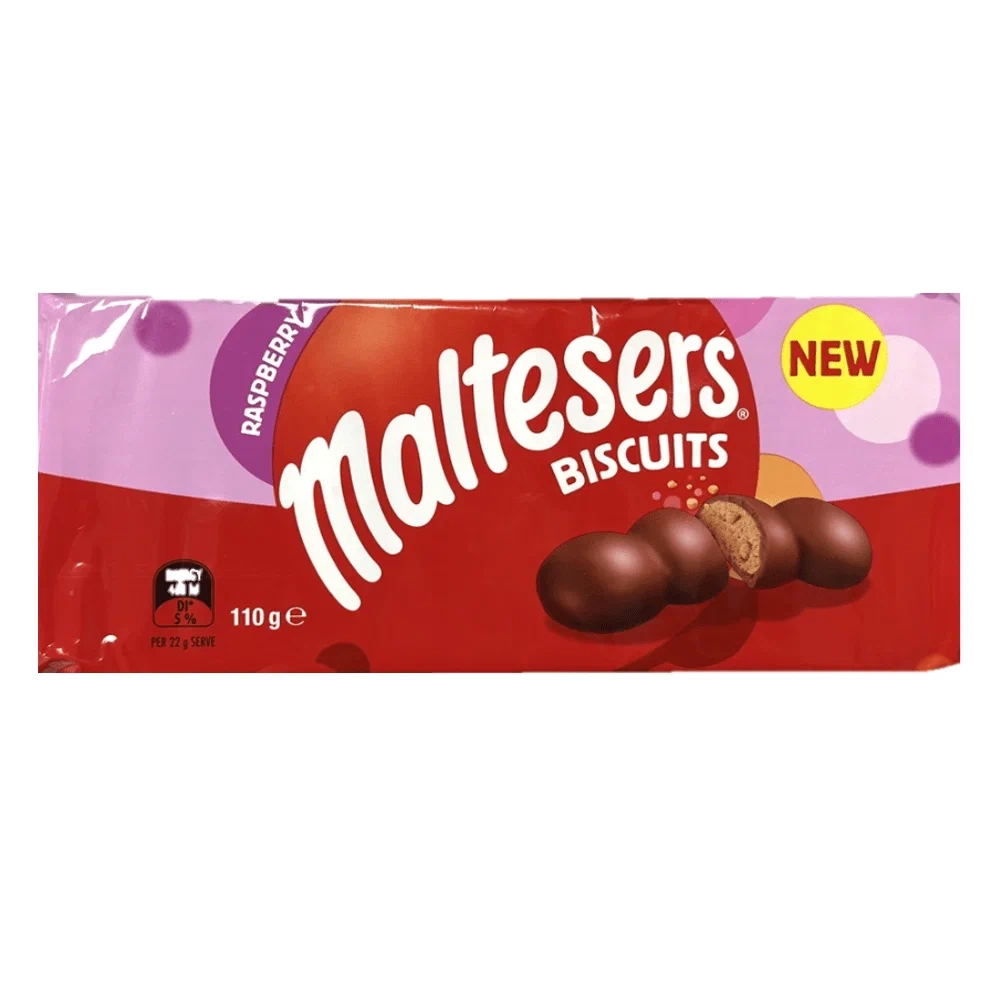 Maltesers Biscuits Raspberry печенье с малиной и шоколадом 110гр