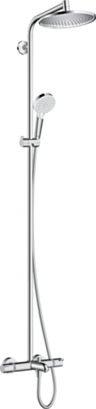 Душевая система для ванной Hansgrohe Crometta S 240 1jet Showerpipe 27320000 с термостатом