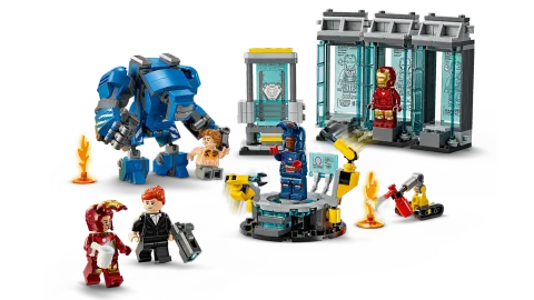 Конструктор LEGO Marvel 76315 Лаборатория Железного человека: Зал доспехов