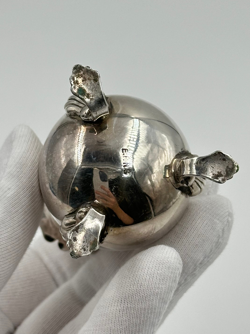 Солонка посеребренная