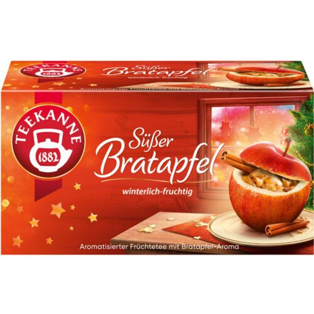 Чай фруктовый Teekanne SuBer Bratapfel печеное яблоко с корицей, 20 пакетиков, 50 г (из Эстонии)