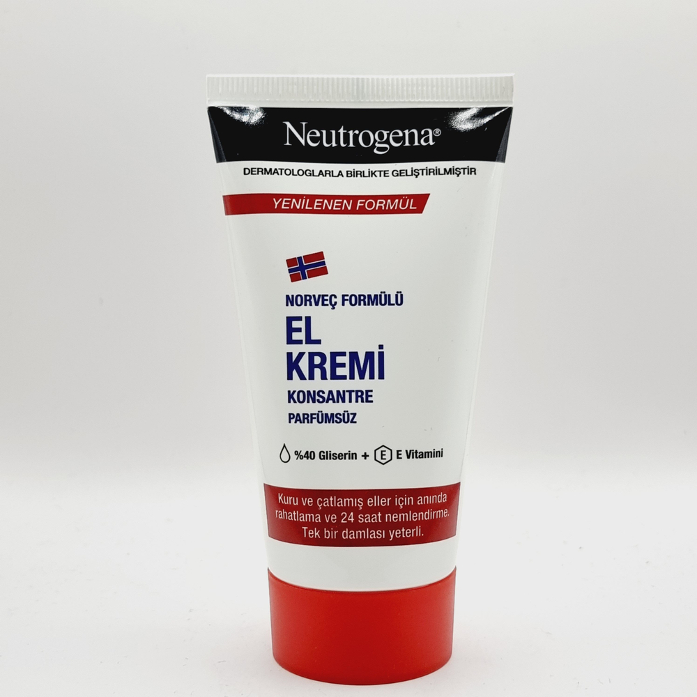 Neutrogena Крем для рук концентрированный для очень сухой кожи, с витамином Е и глицерином, без отдушки, 50 мл (из Финляндии)
