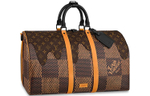 LOUIS VUITTON X Nigo Keepall Bandouliere Damier Ebene Giant 50 Brown