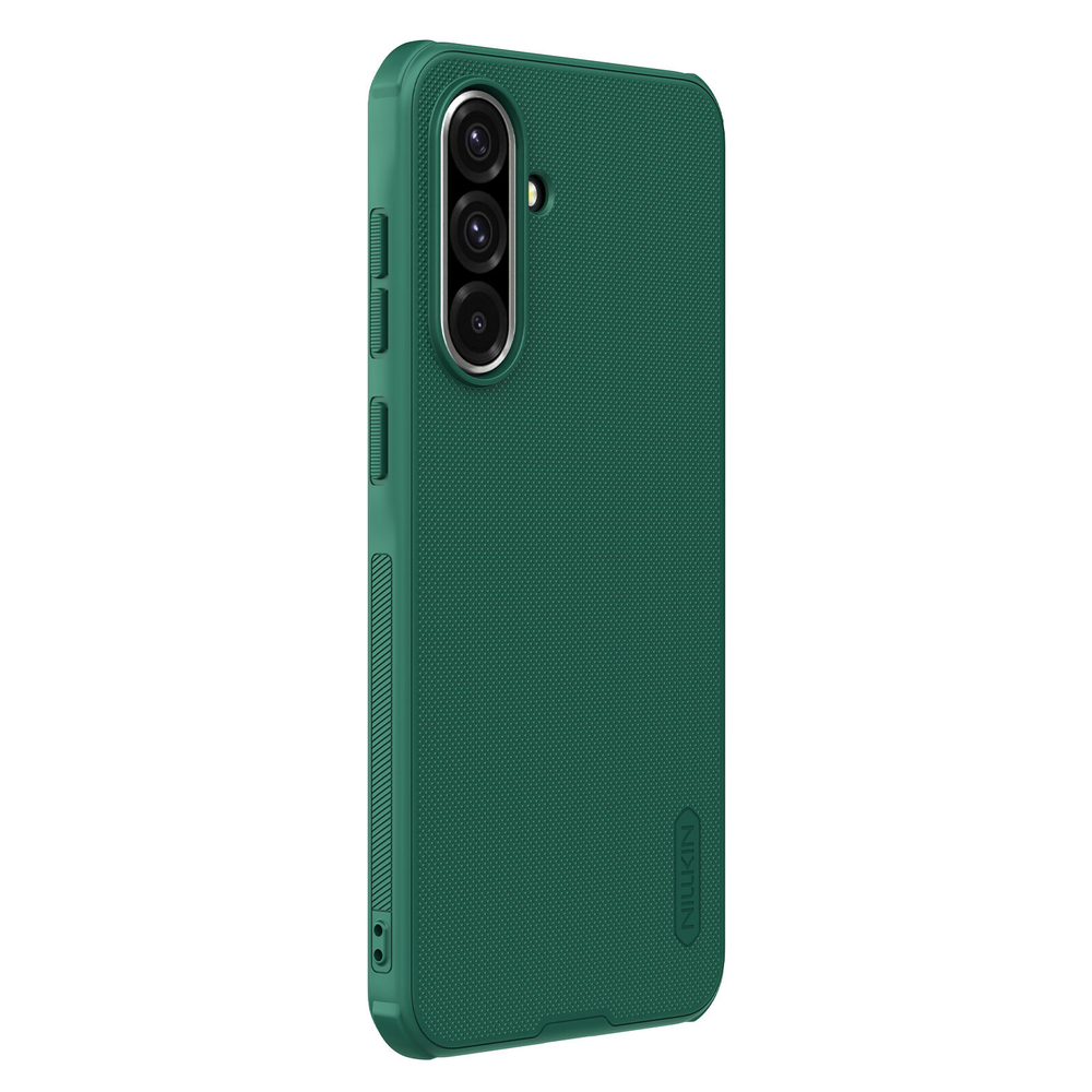 Усиленный двухкомпонентный чехол зеленого цвета (Dark Green) от Nillkin для Samsung Galaxy A36 5G, серия Super Frosted Shield Pro