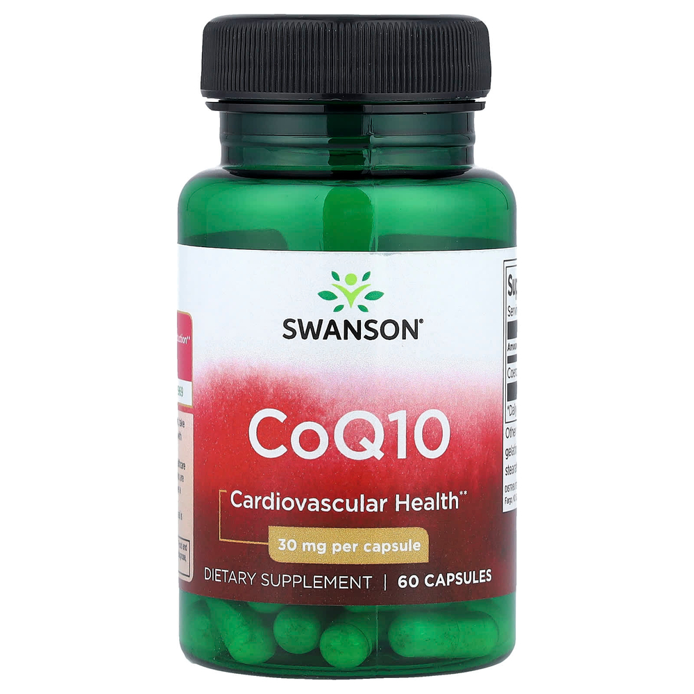 Swanson Vitamins, коэнзимQ10, 30 мг, 60 капсул