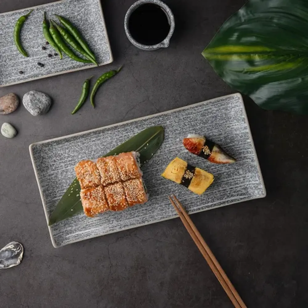 Блюдо прямоугольное 30,5*15 см h3,1 см с бортами Side Up2 Stone Taiga P.L. Proff Cuisine [1]