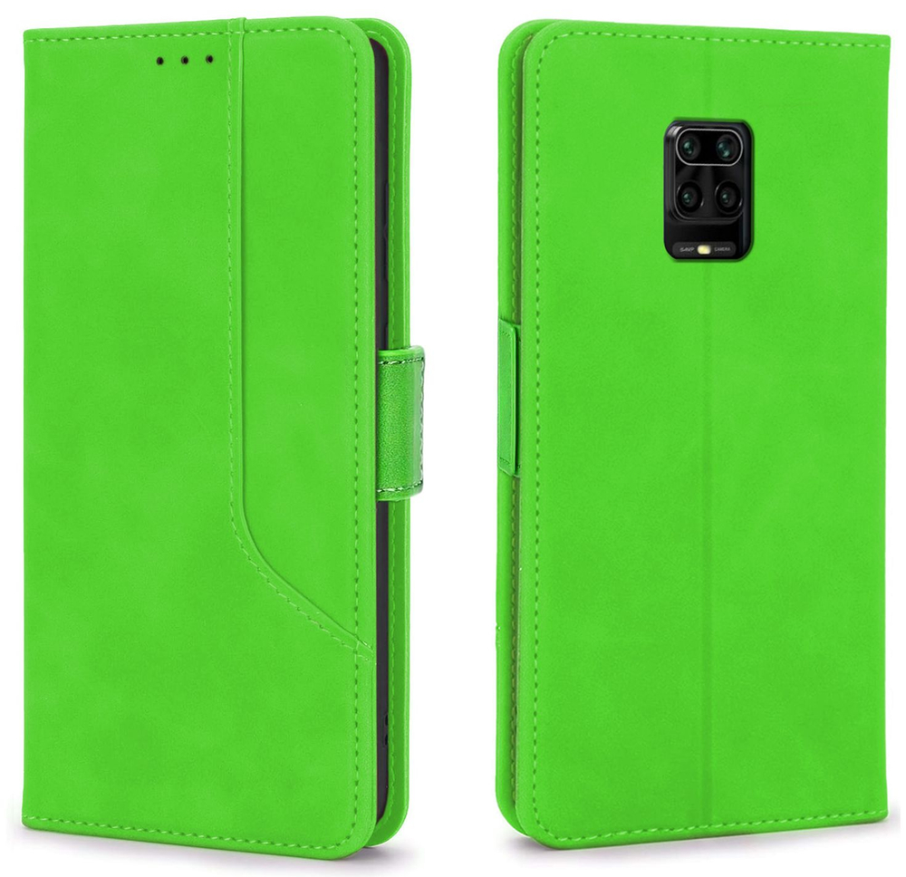 Стильный чехол-книжка из кожи для XIAOMI REDMI NOTE 9 PRO / 9S / POCO M2 PRO с отделом для наличных, 3 слотами для карт и подставкой