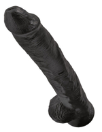 Чёрный фаллоимитатор-гигант 14 Cock with Balls - 37,5 см. (Цвет: черный)