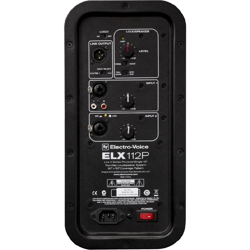 Electro-Voice ELX112P акуст. система 2-полос., активная, 12'', макс. SPL 132 дБ (пик), 1000W, 50Гц-20кГц, цвет черный
