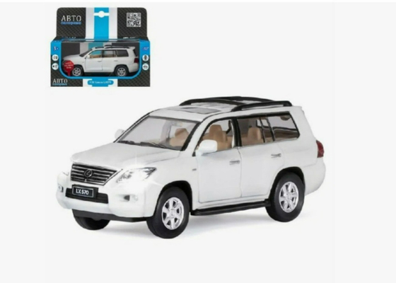 Метал. транспорт 12см ЛЕКСУС LX570 откр.двери  инд. кор