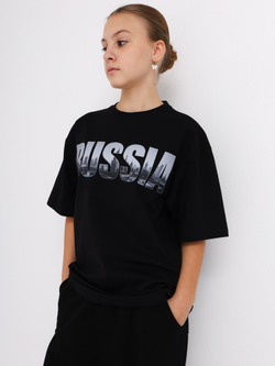 Футболка RUSSIA, ч/б
