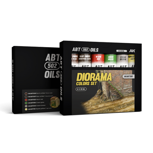 Abteilung 502 Diorama Colors Set - набор масляных красок, 6х20 мл