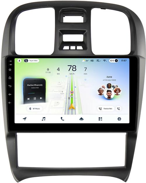 Магнитола для Hyundai Sonata 4 EF 2001-2013 - Teyes CC4L-DTS монитор 9" IPS, Android 14, Быстрая, Snapdragon 662, CarPlay, 4G SIM-слот