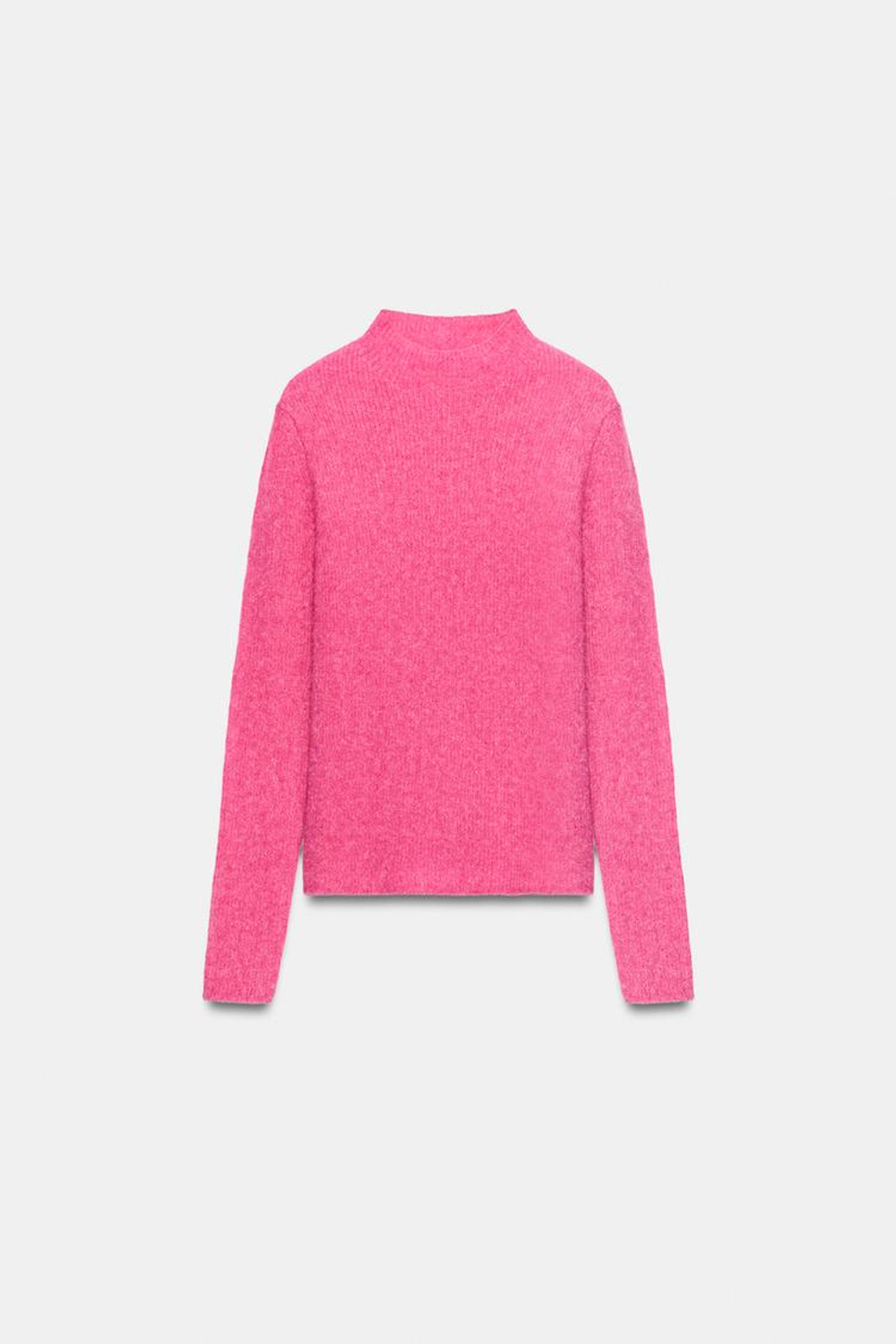 ZARA СВИТЕР В РУБЧИК, ЦВЕТ ФУКСИИ