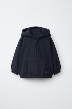 ZARA ХУДИ С МОЛНИЕЙ, МОРСКОЙ СИНИЙ