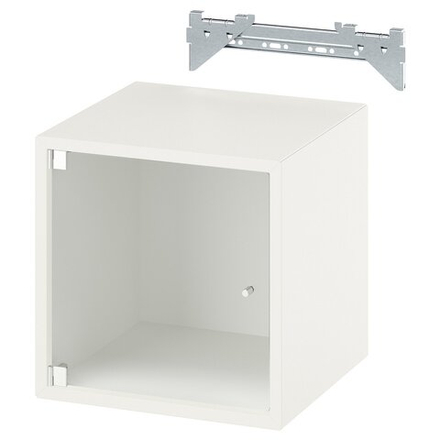IKEA EKET  (ИКЕА ЕКЕТ)  -  Шкаф навесной со стеклянной дверцей - белый 35x35x35 см