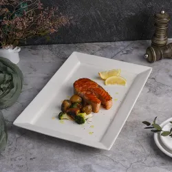 Блюдо прямоугольное 36*23,5 см h2,5 см белое фарфор P.L. Proff Cuisine [3]