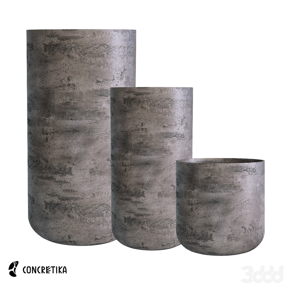 Кашпо TOPPER CONCRETE GREY DARK D40 H90