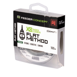 Шок-лидер плетёный Feeder Concept Flat Method х8 SHOCK LEADER Dark Green 100/025