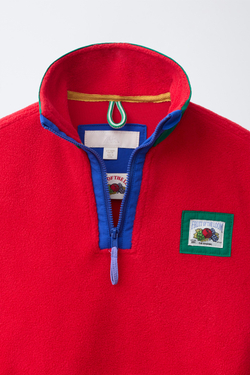 ZARA - FRUIT OF THE LOOM™ ФЛИСОВАЯ ТОЛСТОВКА, КРАСНЫЙ
