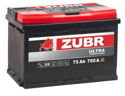 Купить Аккумулятор 6СТ-75 А.ч., п.п., L+ ZUBR ULTRA