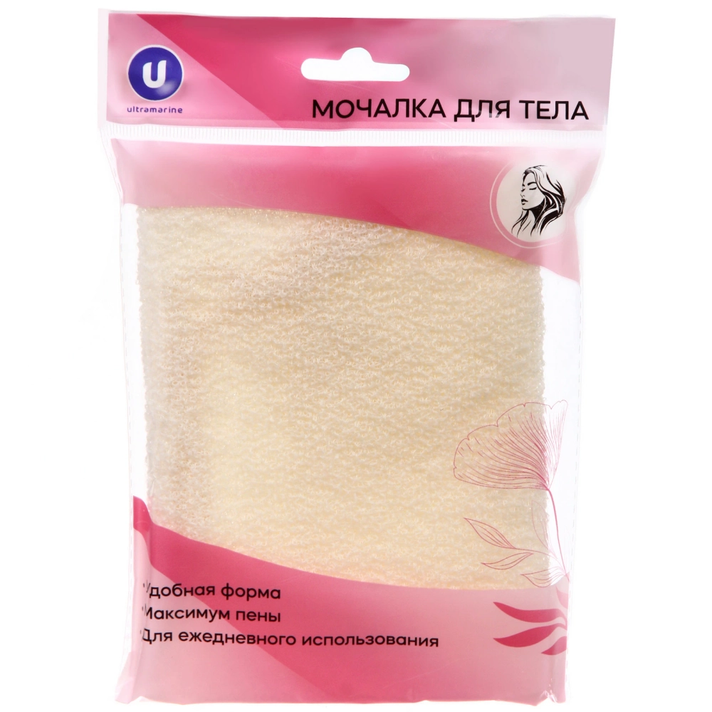 Мочалка скрабирующая массажная «Premium», цвет бежевый, 19*45см✦