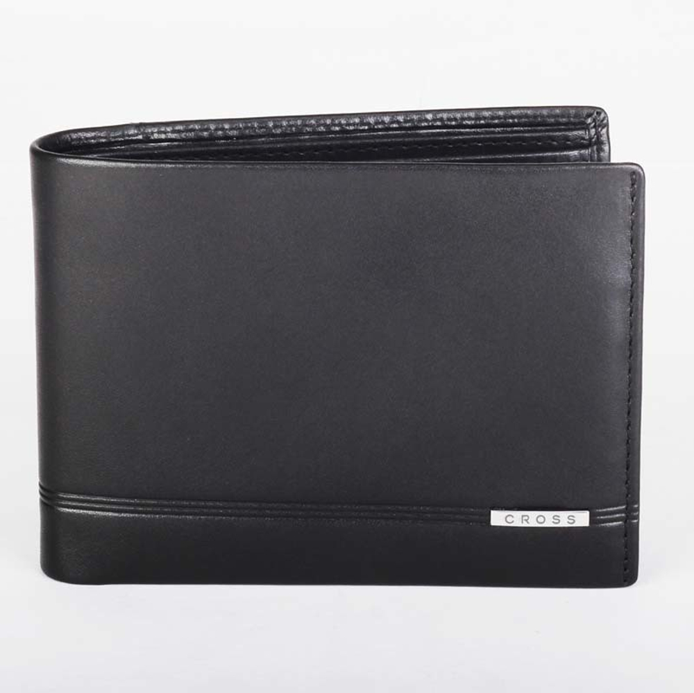 Кошелёк Cross Classic Century, кожа наппа, гладкая, чёрный, 12,5 х 2 х 9,5 см