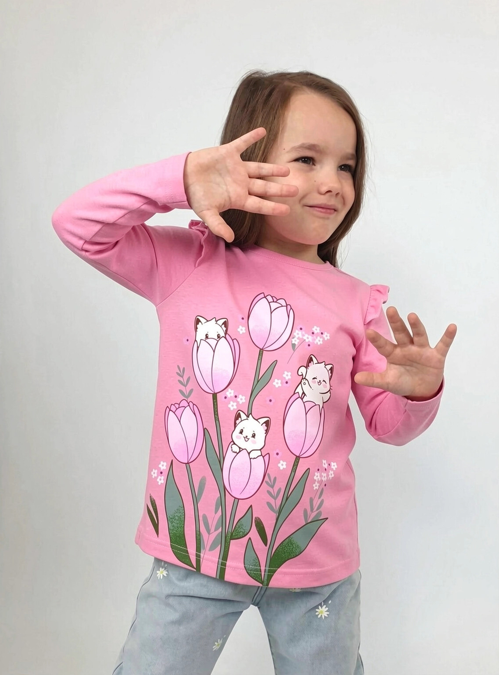 4-126-5 Лонгслив для девочки